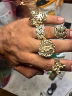 Large St. Jude Ring Yellow Gold 10k solid