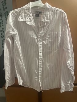 Urban Up White Striped Button-Up Shirt