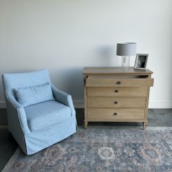Light Blue Swivel Chair