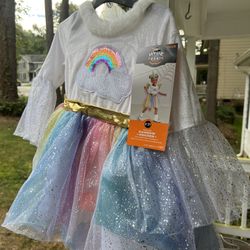 Adorable Rainbow unicorn costume in size  2 to 3T Beand New