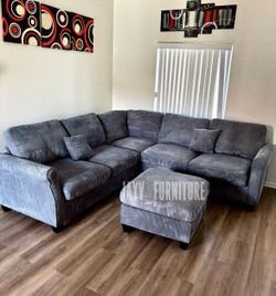 New dark gray sectional