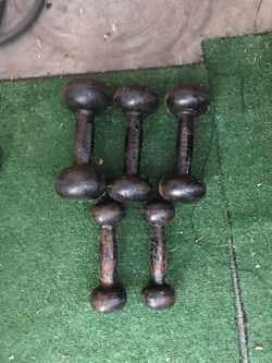 Old school dumbbells 36lbs