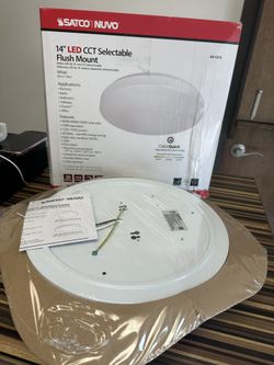 14 ACRYLIC LED FLUSH FIXTURE. New 