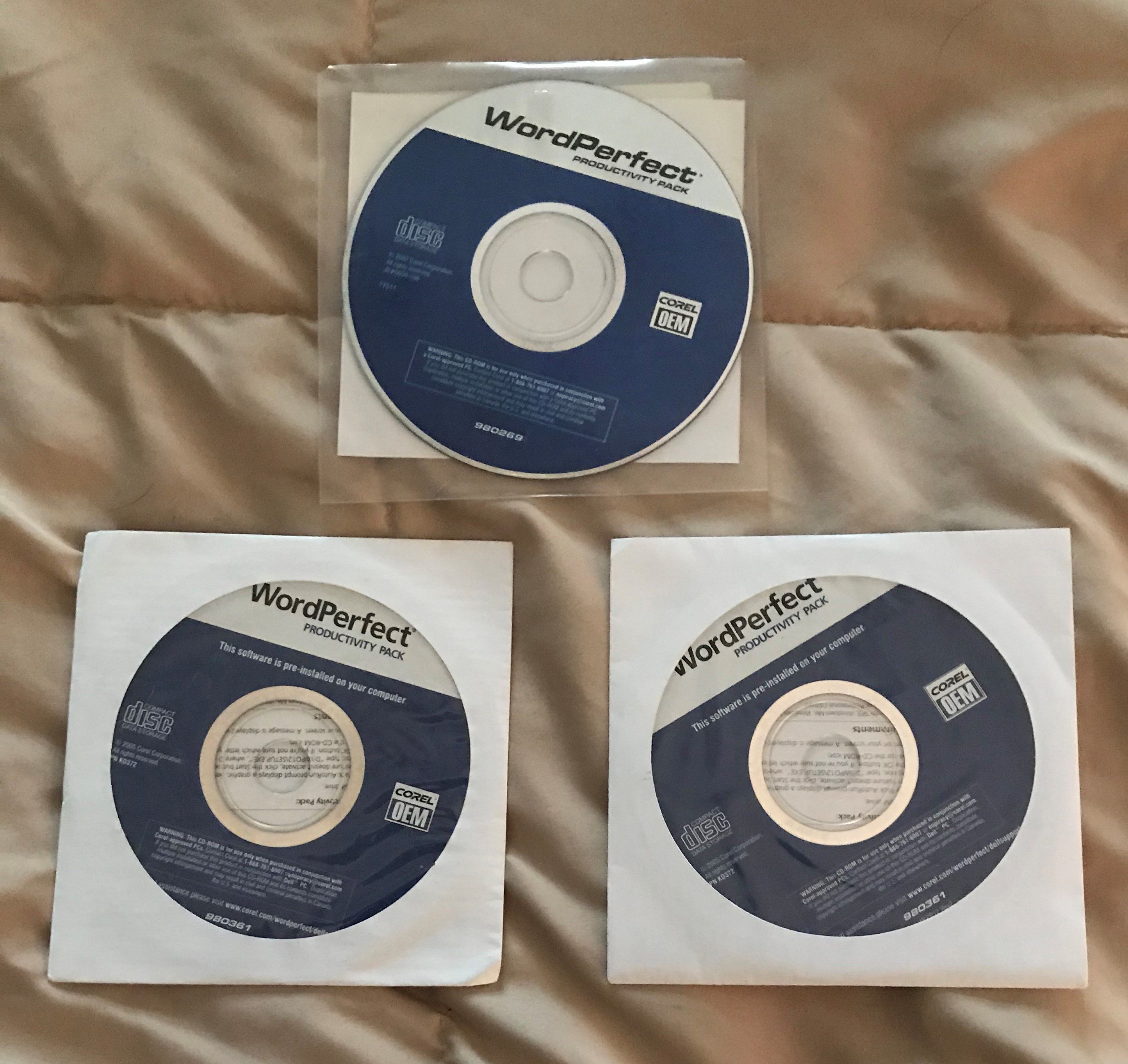 WordPerfect Productivity Pack 2005(2) AND 2002 NEW!