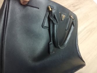 Prada Saffiano Leather Handbag Black