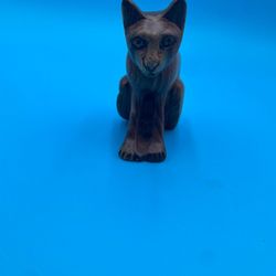 Hand Carved Cat Statue