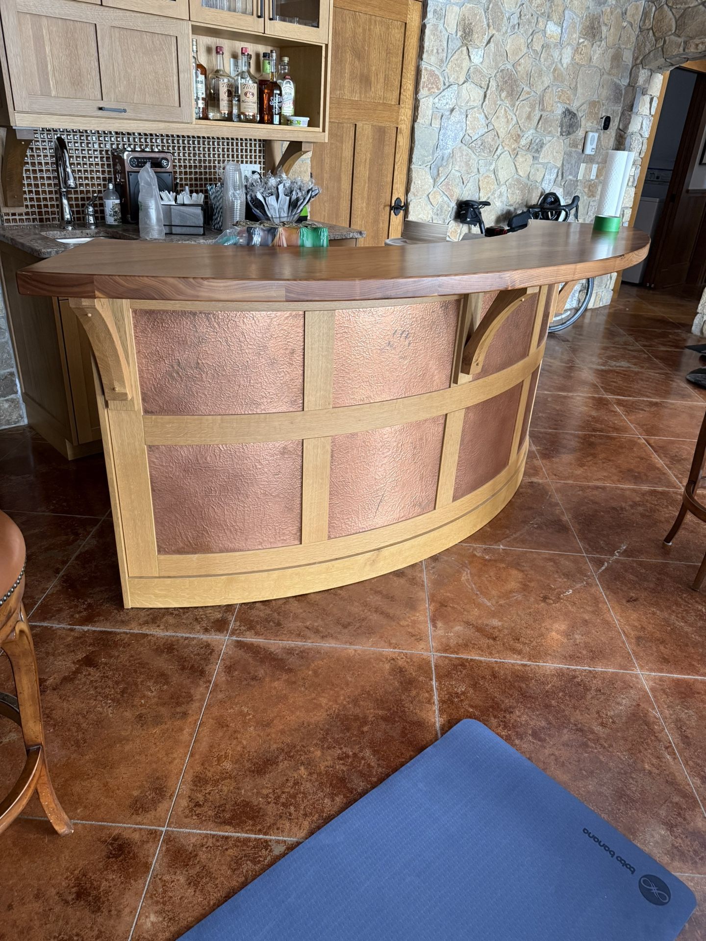 Home Bar - Wood, Granite, Metal