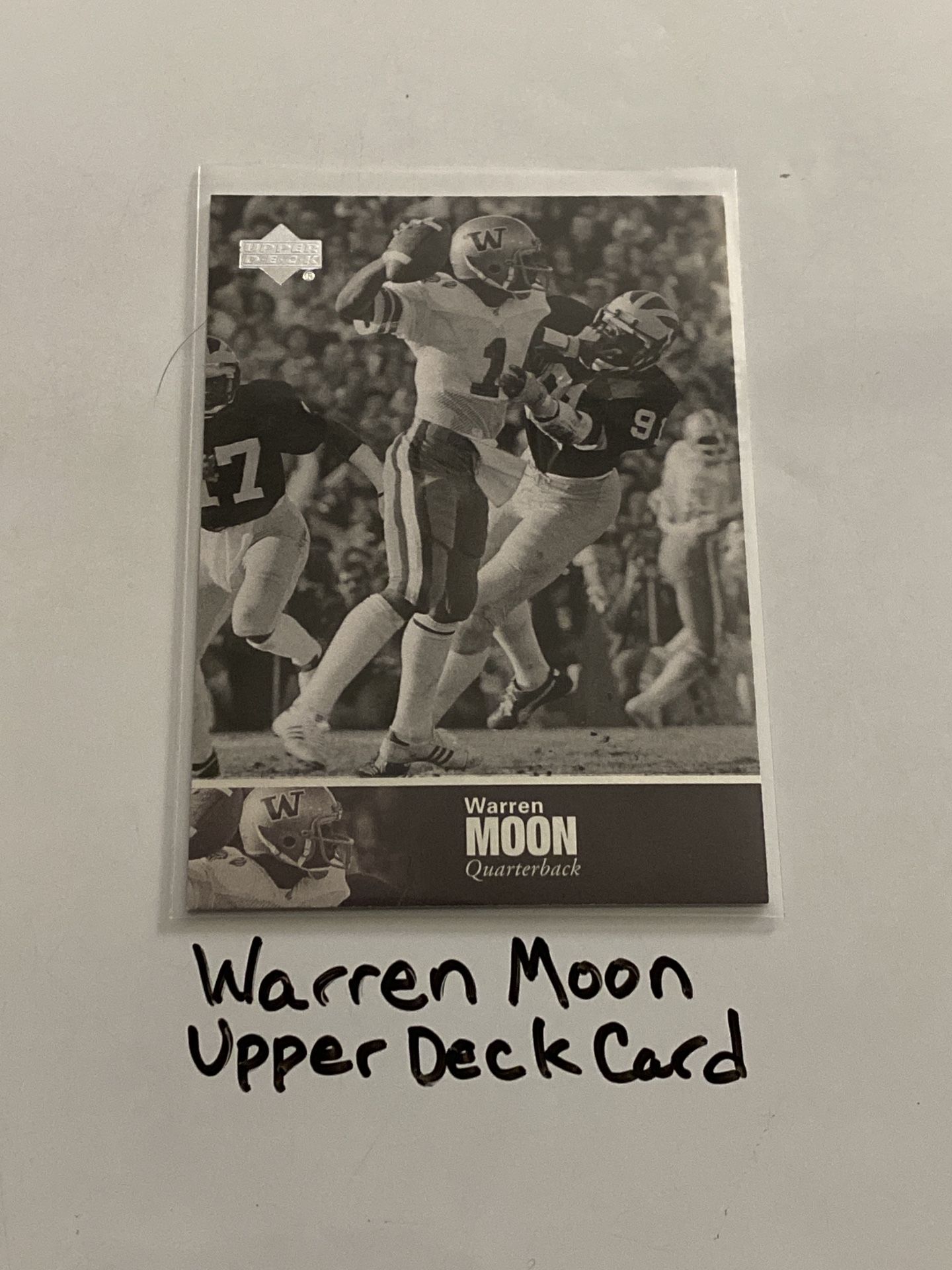 Warren Moon Houston Oilers Hall of Fame QB Upper Deck Card.