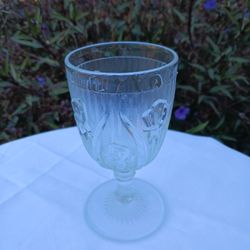 TUMBLER, IRIS FLOWERS,  GLASS