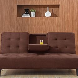 ✨Futon Sofa Bed w/Drop Down  (Dark Brown)  ✨                                                 🔥 SPECIAL PRICE🔥