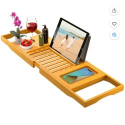 Bathtub Caddy 100% Bamboo 