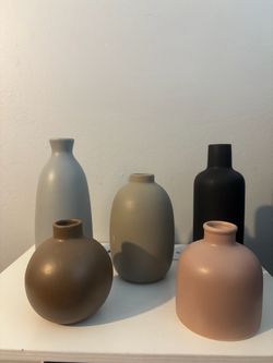 Ceramic vase set of 5