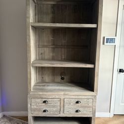 Restoration Hardware Weller Aged Grey Double Book Case