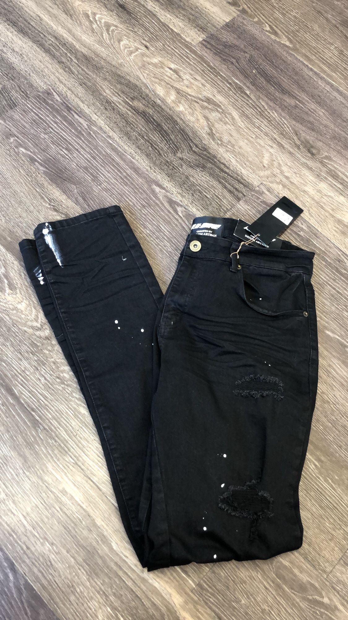 Ru-Wave “Jet Black” Stretch Skinny Jeans