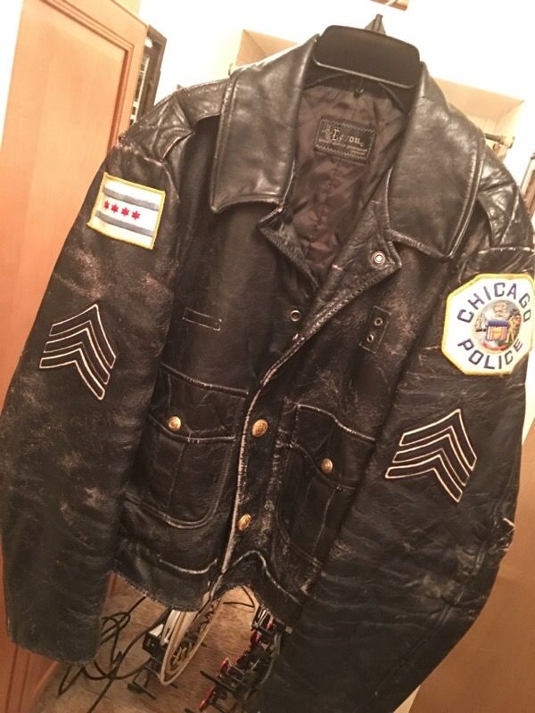 Vintage Chicago police motorcycle jacket