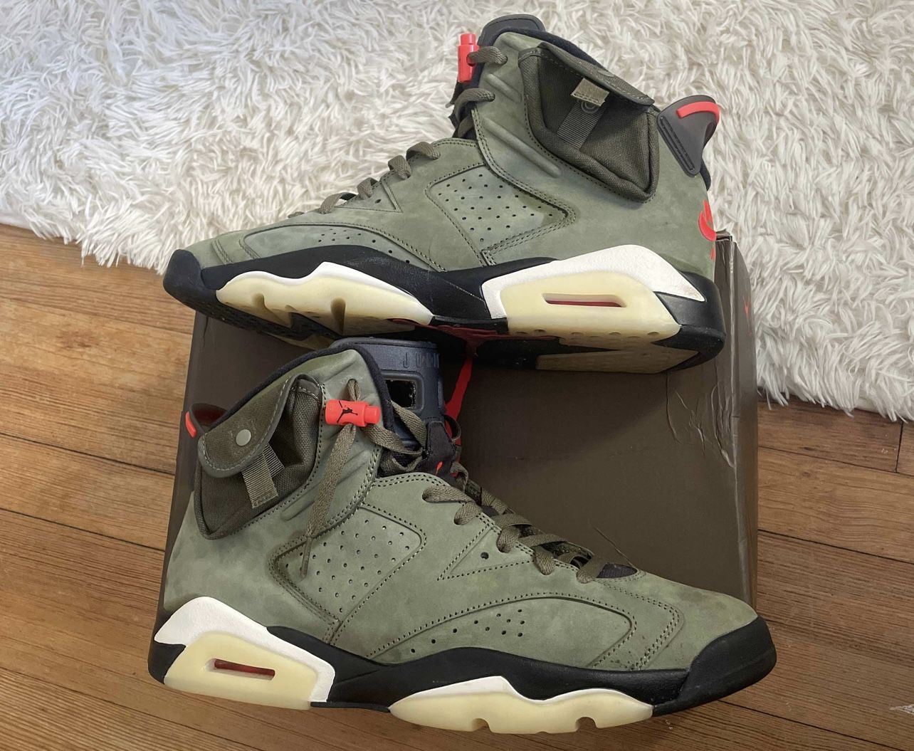 Size 13 Jordan 6 Olive Travis Scott Cactus Jack