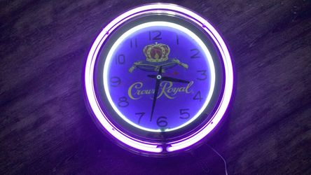 Crown Royal Neon Wall Clock