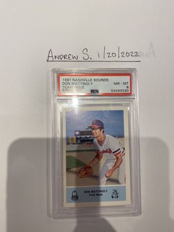 1981 Don Mattingly Arby's Nashville Sounds Team Issue RC PSA 8 NM-MT 