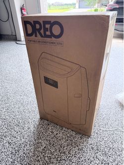 12,000 BTU Smart Portable AC Unit wil Drainage-Free Cooling, 46 dB, Quie Live Chat 150 sq.ft. with Fan and Dehumidifier in white (sealed)