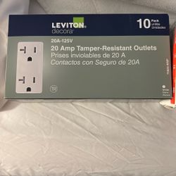 LEVITON decora 20A-125V Tamper Resistant Outlets