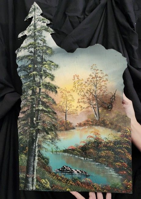 Handpainted Clock #851 21 × 13