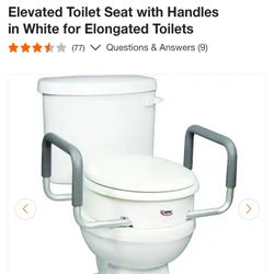 ELEVATED TOILET SEAT WITH HANDLES