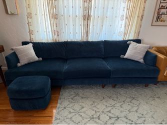 West Elm Haven Sectional Sofa Couch and Ottoman