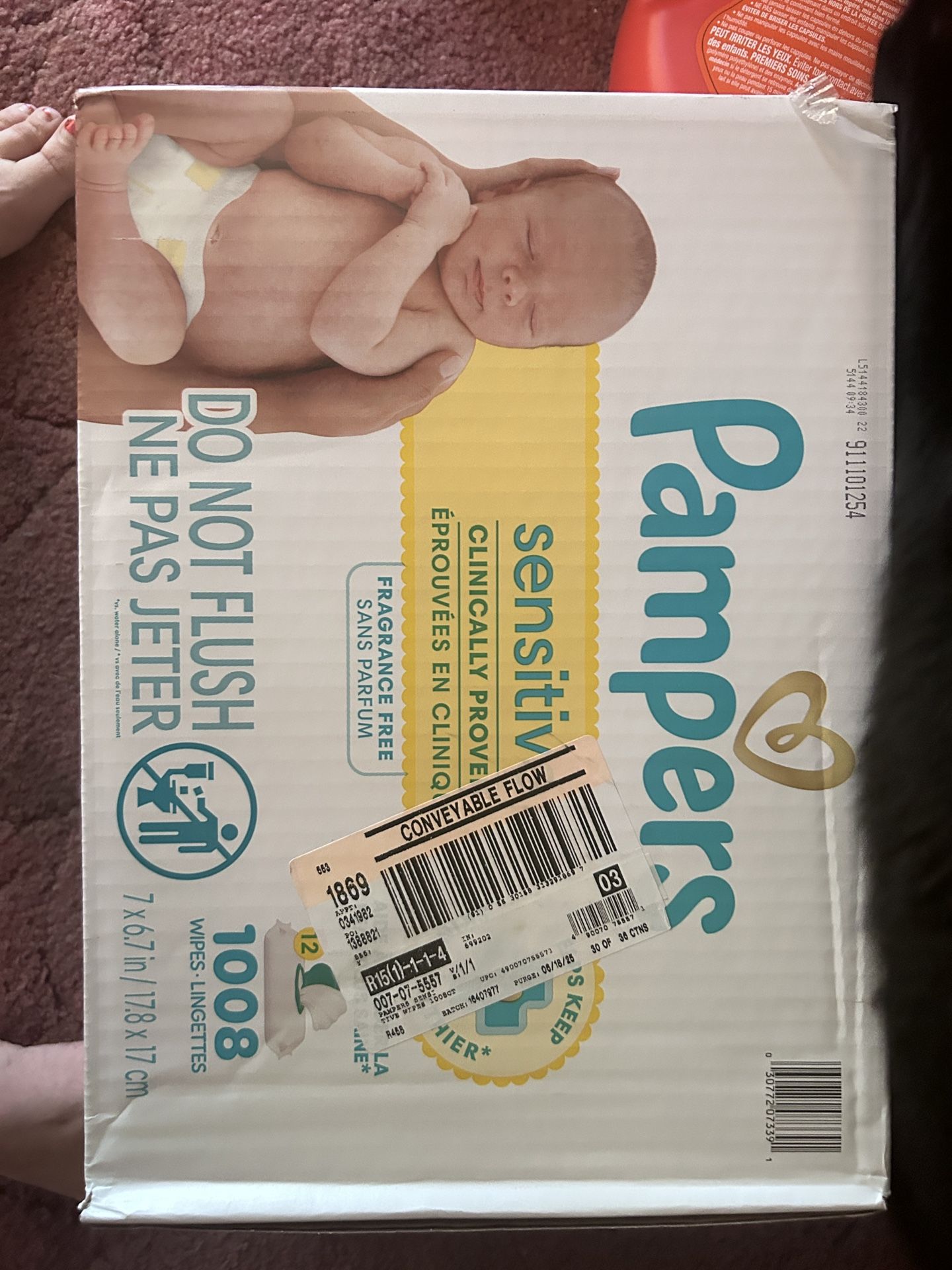 Pampers sensitive Wipes 1008 Ct $18 Retails $36