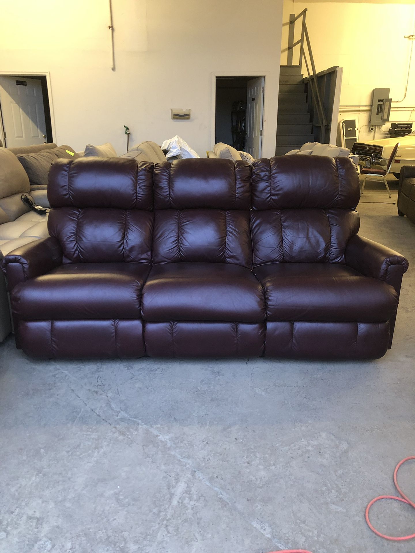 La-Z-Boy Leather Recliner Couch Sofa