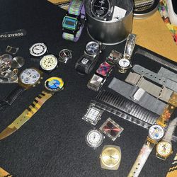 Vintage 80s/90s Swatch Watch Lot + Disney Mickey & Donald Pieces