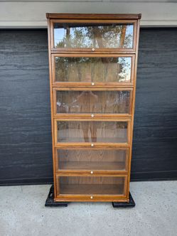 Vintage Oak Barrister Bookcase