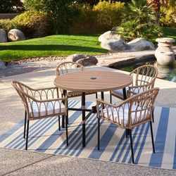 Wicker Table And Chairs Patio Set