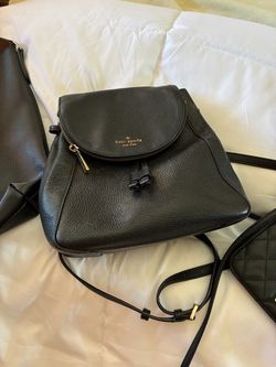 Kate Spade Black Leather Mini Backpack
