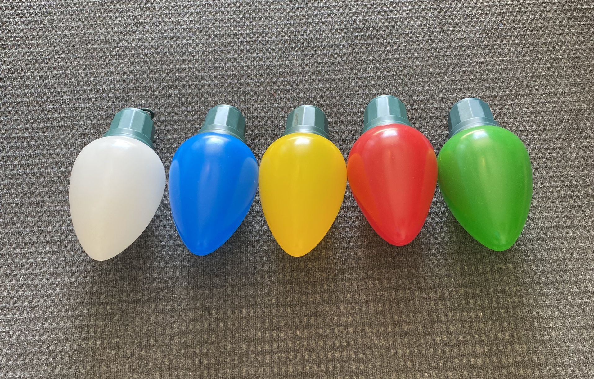 PAC PLASTIC BLOW MOLD CHRISTMAS LIGHT BULB DECORATION JUMBO SET