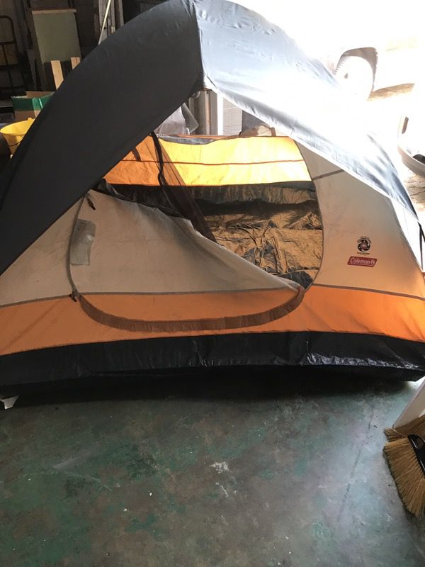 Coleman camping tent.