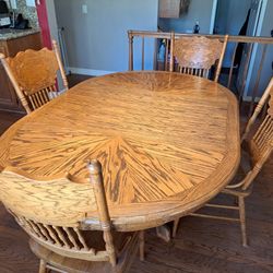 Oak Table And 4 Chairs