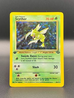 Pokemon 1st Edition Scyther Holo #10/64