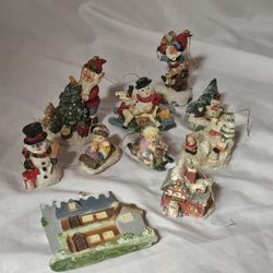 Vintage Ceramic Christmas Ornaments Lot