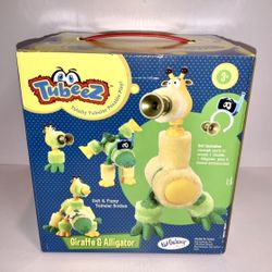 Tubeez “Giraffe & Alligator” Poseable Building Set (Kid Galaxy) – Age 3+ New!
