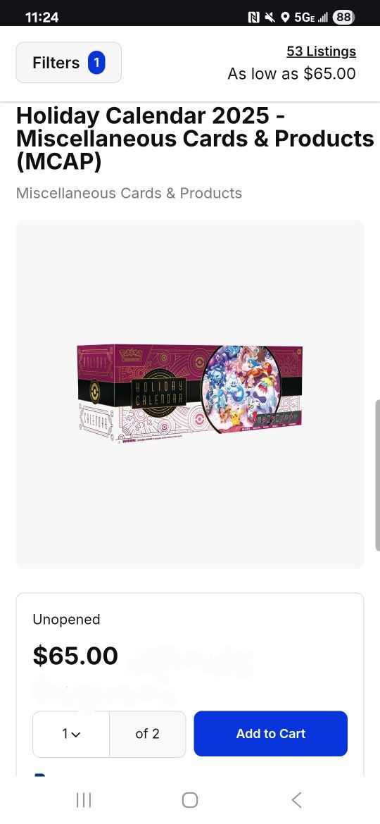 2025 Pokemon Holiday / Christamas Calendar Box