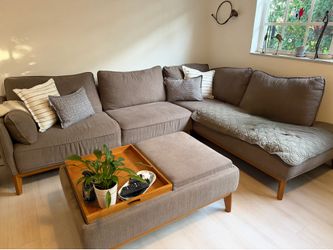 Macys Jolene sectional and ottoman