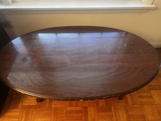 Oval Wood Coffee Table