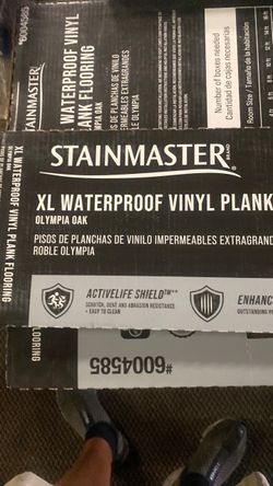 Stain master ck waterproof vinyl plank flooring.