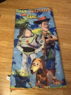 Toy Story Sleeping Bag In Back Pack Bag