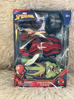 Marvel Spiderman 3-piece Friction Cars -$10