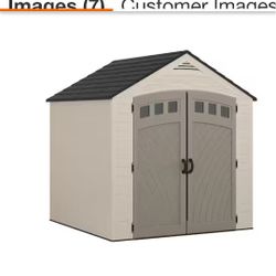 SUNCAST Vista 7 Ft W X 7 Ft D Plastic Shed
