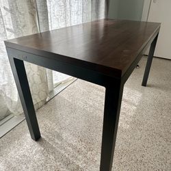 West Elm - Walnut Wood And Black Metal Desk