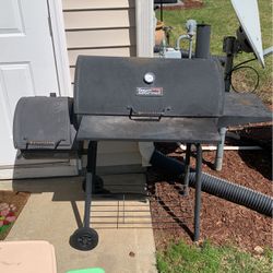 Charcoal Grill With Attached smoker