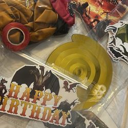 Happy birthday party supplies dragon theme
