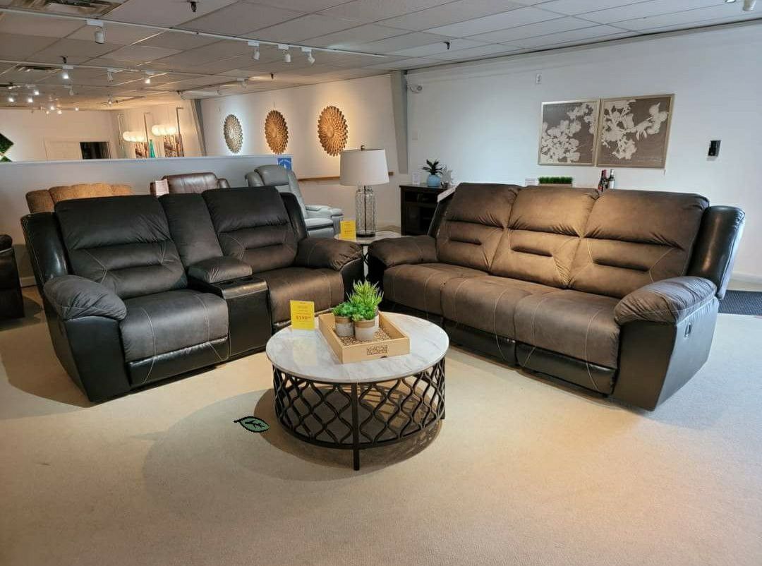 Earhart Slate Reclining Living Room Set